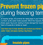 Prevent frozen pipes infographic